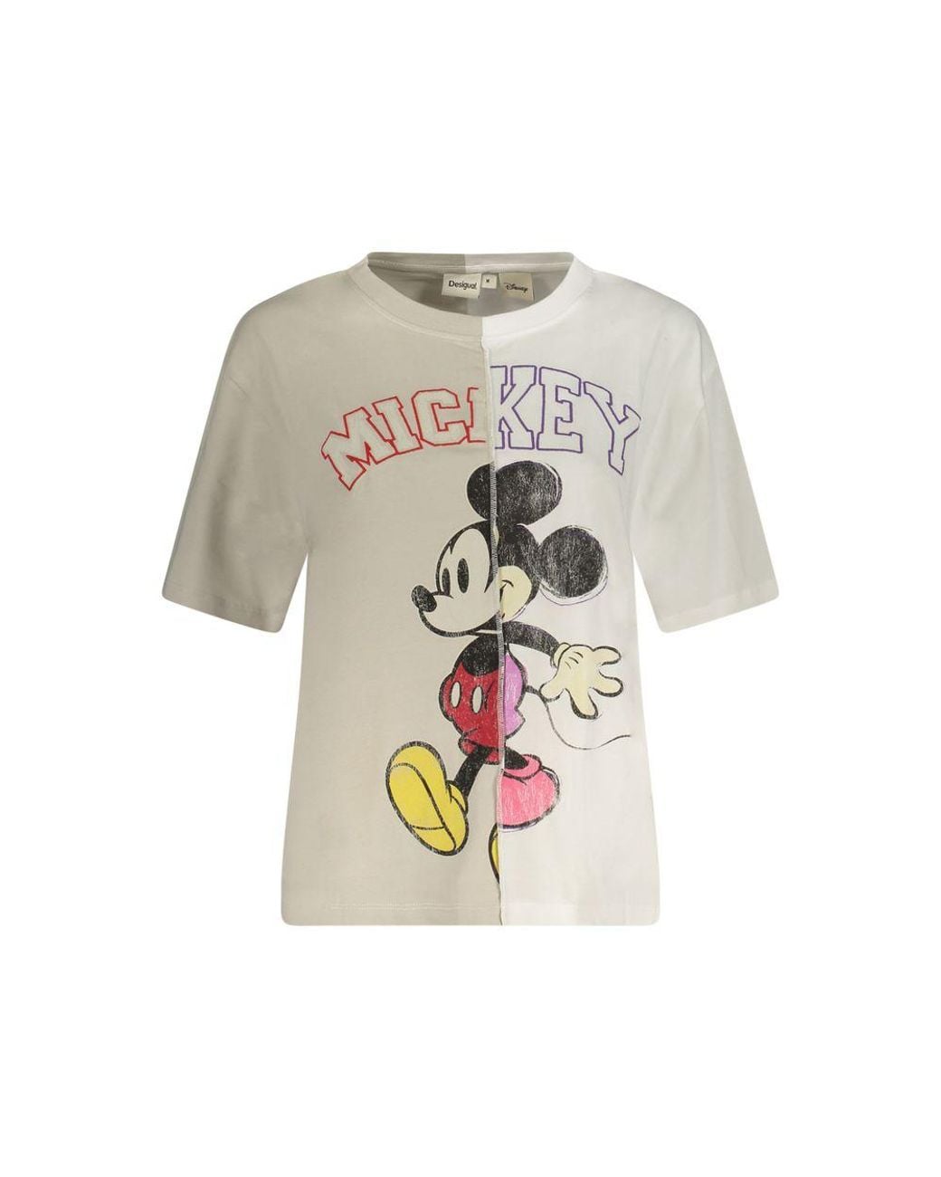 Desigual Natural White Cotton 's T