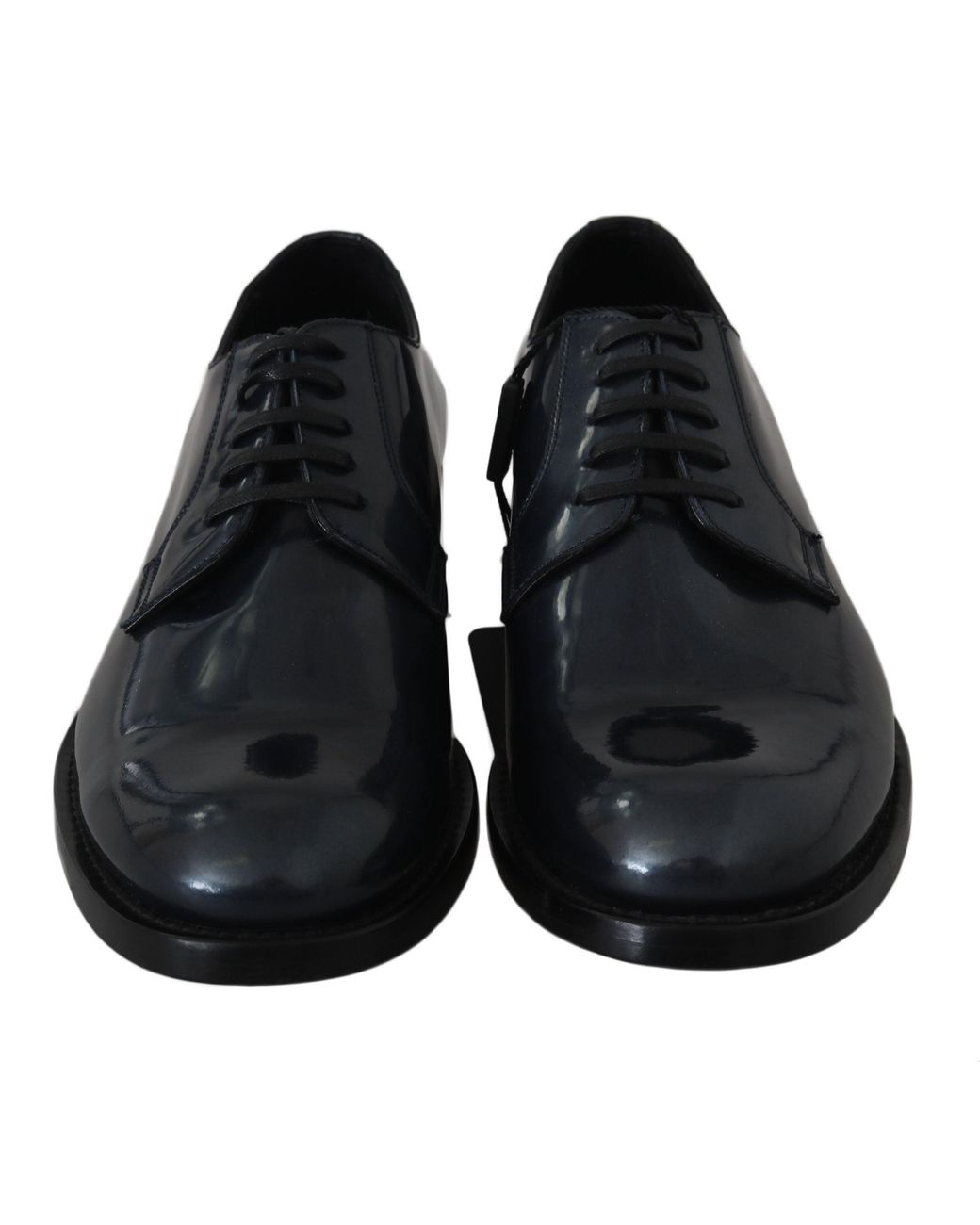 Dolce & Gabbana Black Elegant Leather Derby Dress Shoes for men