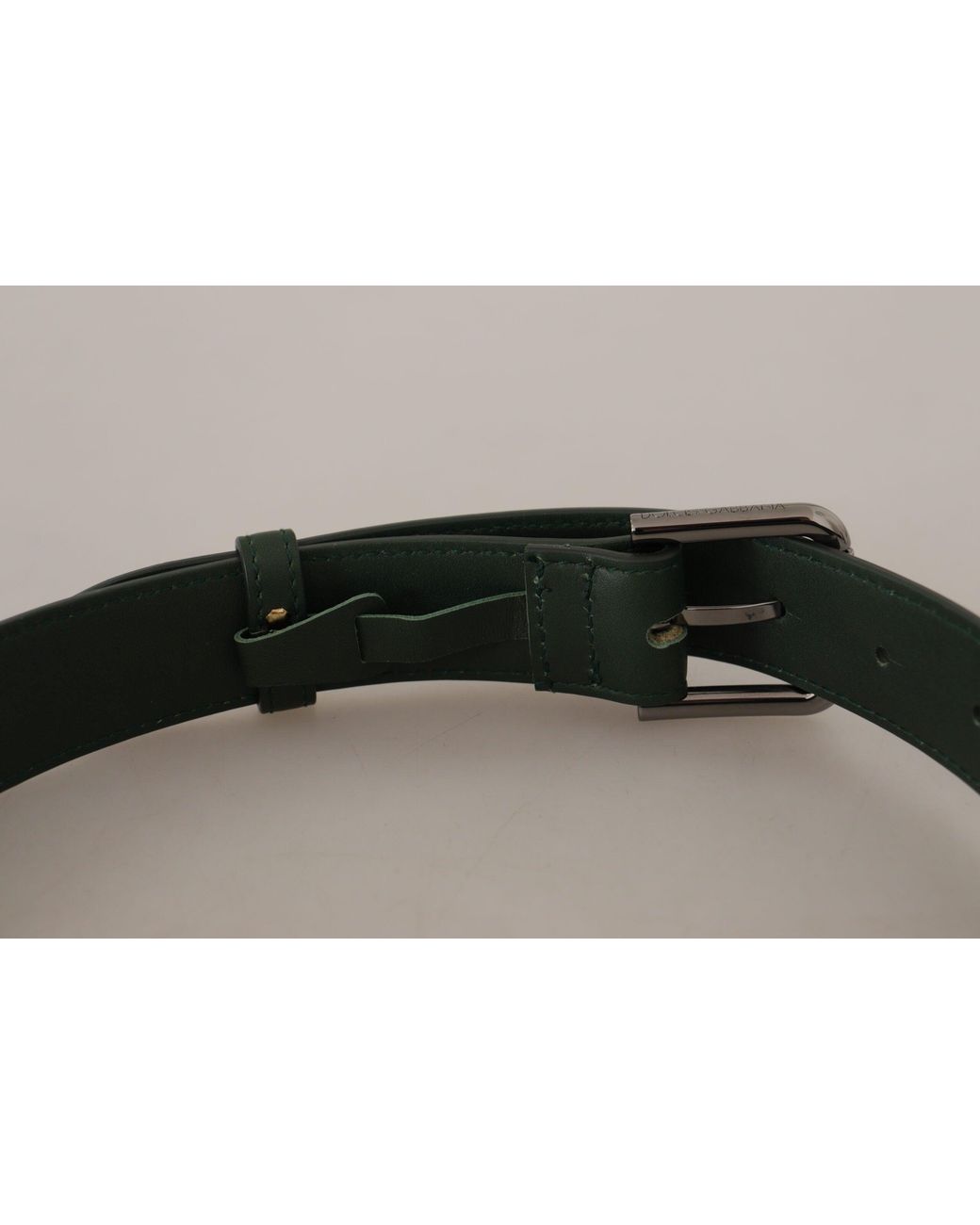 Dolce & Gabbana Black Elegant Dark Leather Belt With Logo Buckle