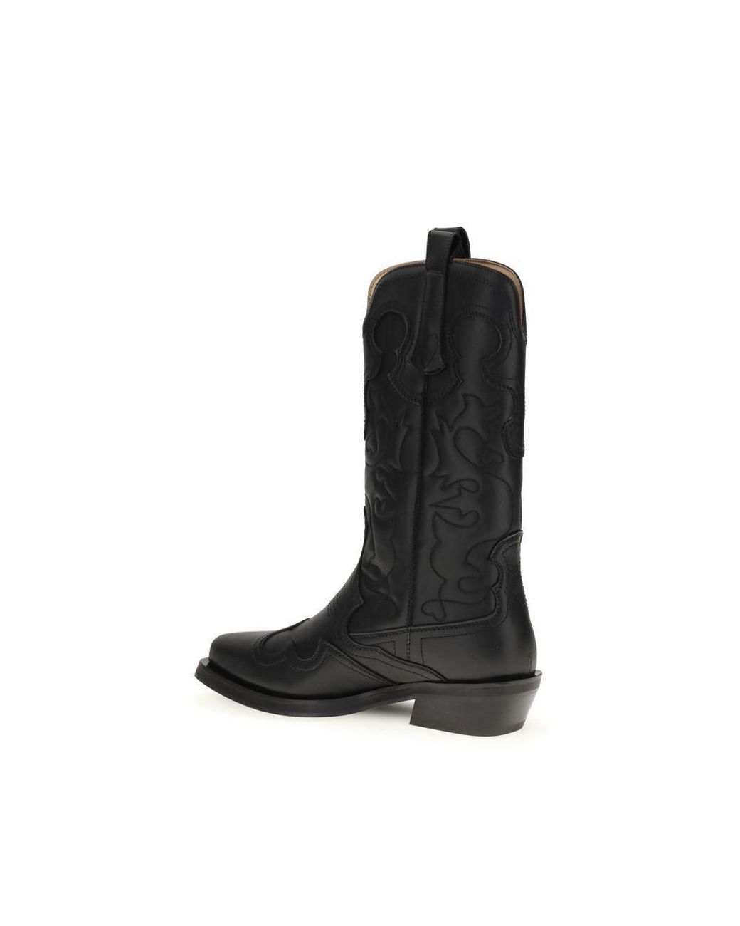 Ganni Black Recycled Leather Lace