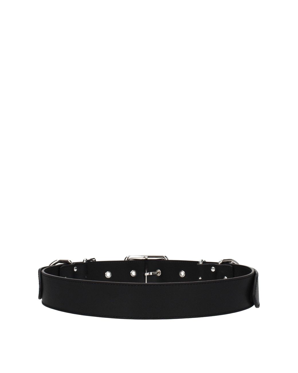 Moschino Black Leather Belt