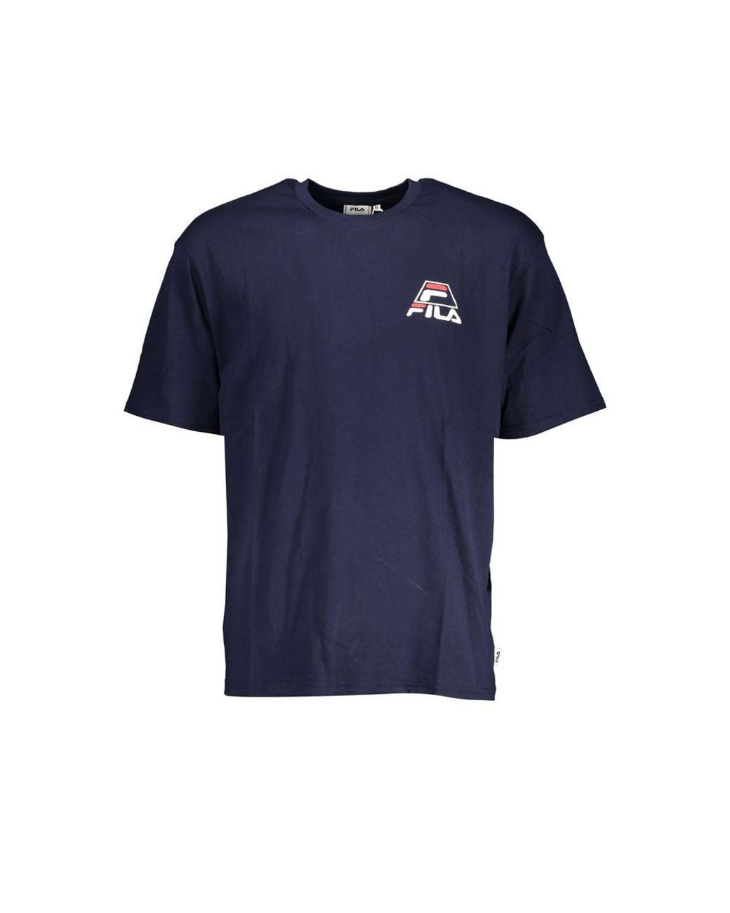 Fila Blue Cotton T-Shirt for men