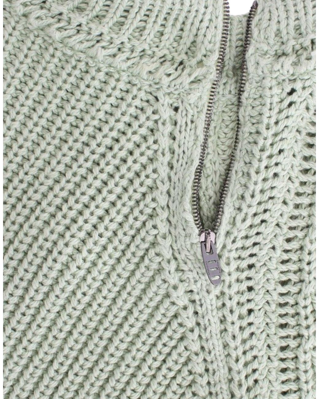Ermanno Scervino Green Chic Cropped Cotton Sweater