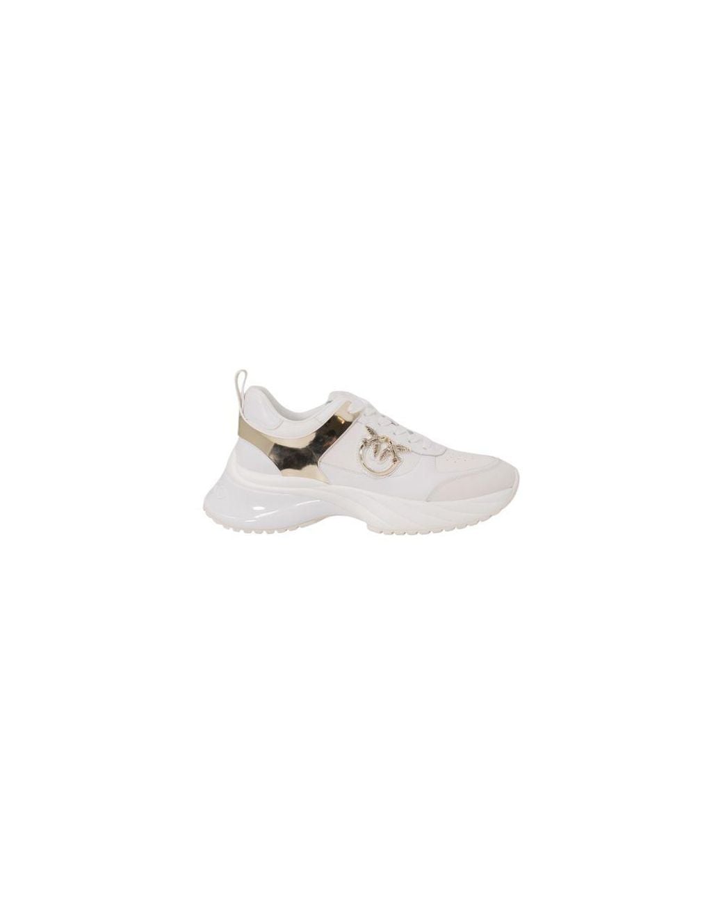 Pinko White Leather Sneakers
