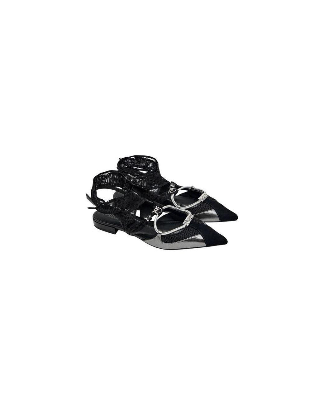 Pinko Black Leather Platform Pumps