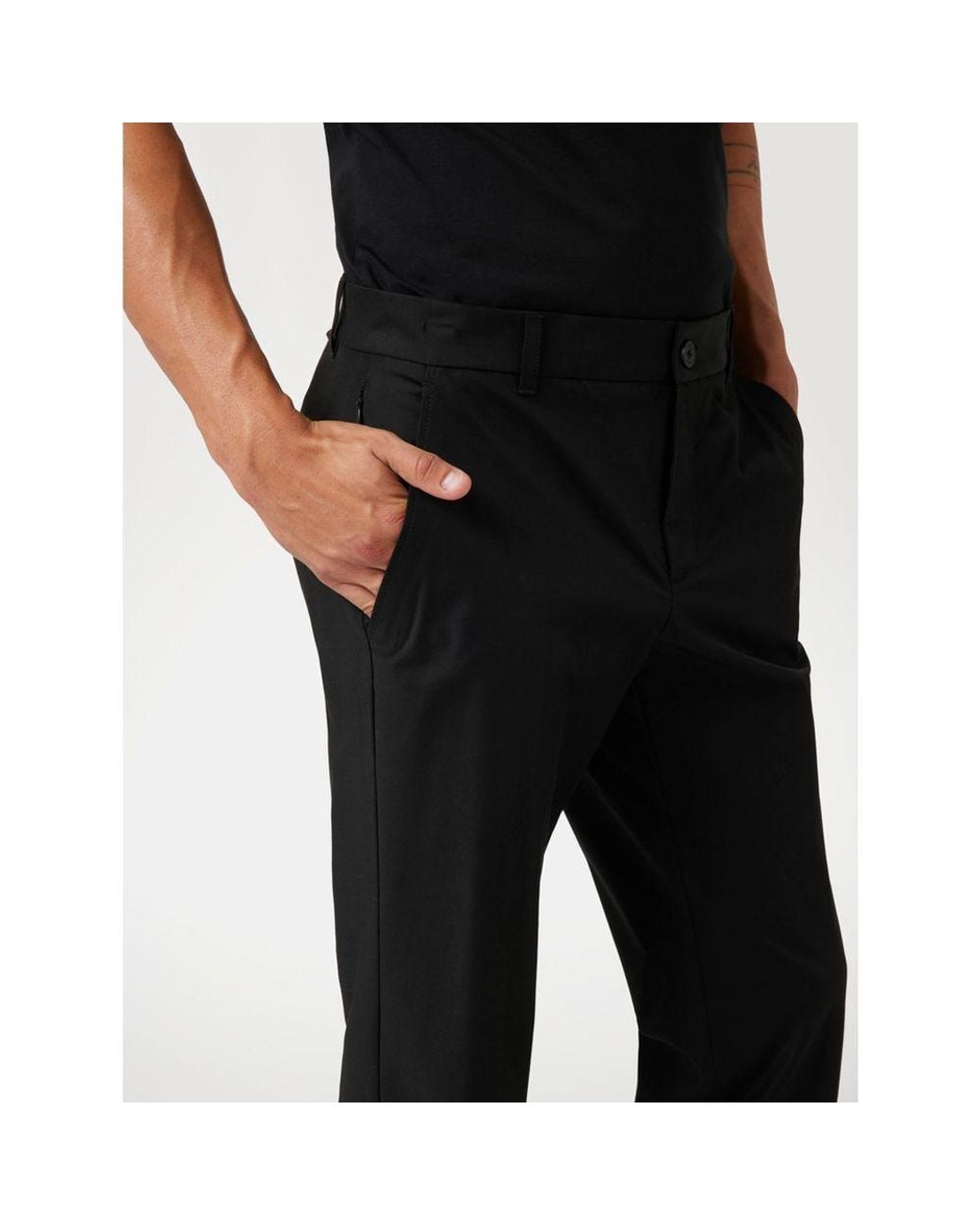 Guess Black Cotton Dress Pants for men