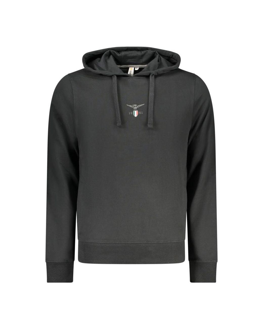Accademia Militare Gray Blue Cotton Men's Hoodie for men