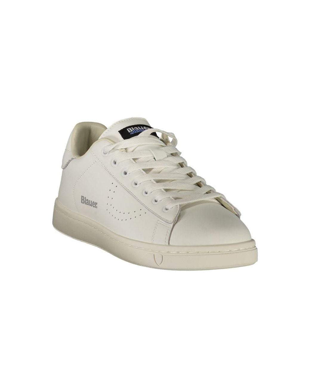 Blauer White Polyester Athletic Sneakers for men