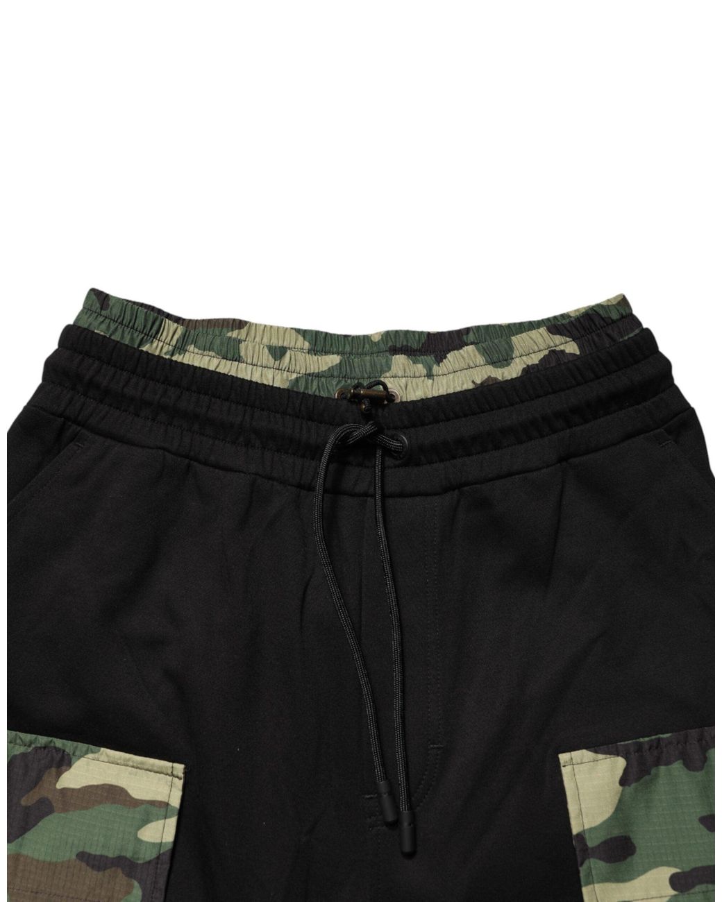 Dolce & Gabbana Black Multicolor Camouflage Cargo Jogger Men Pants for men
