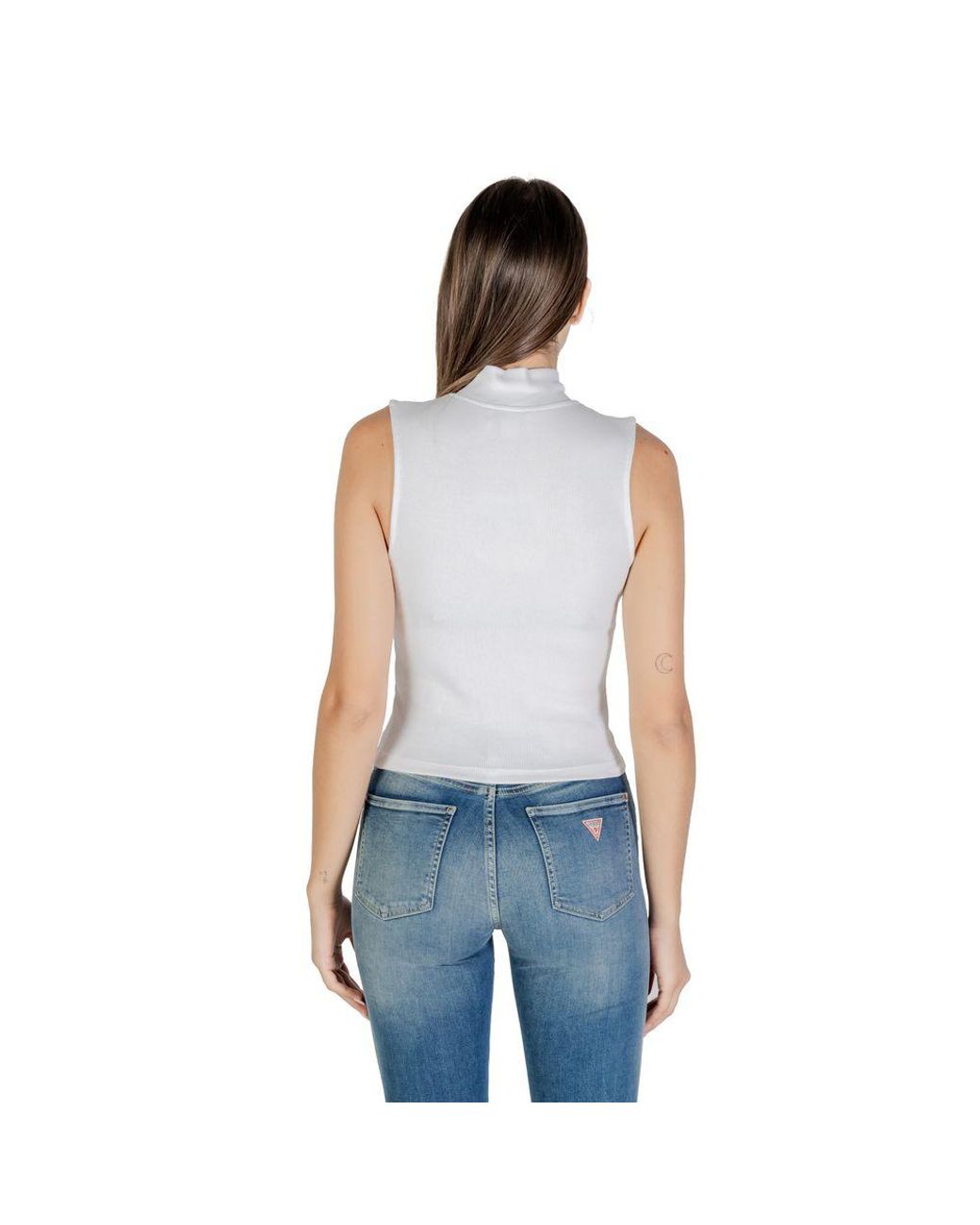 Calvin Klein Blue White Cotton Top