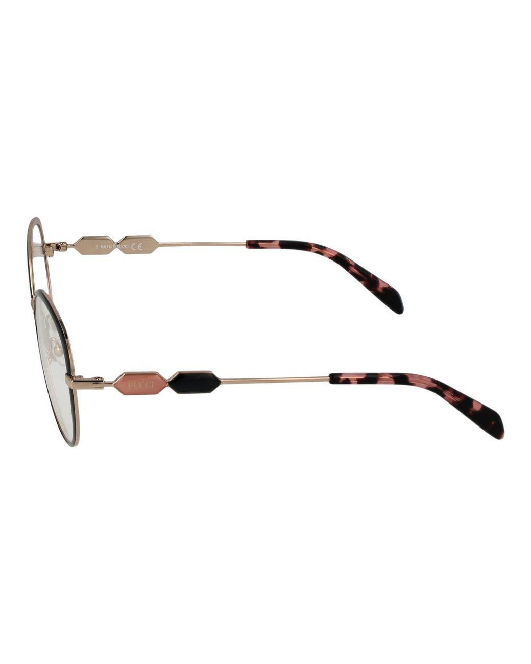 Emilio Pucci Brown Black Metal Glasses (frames)