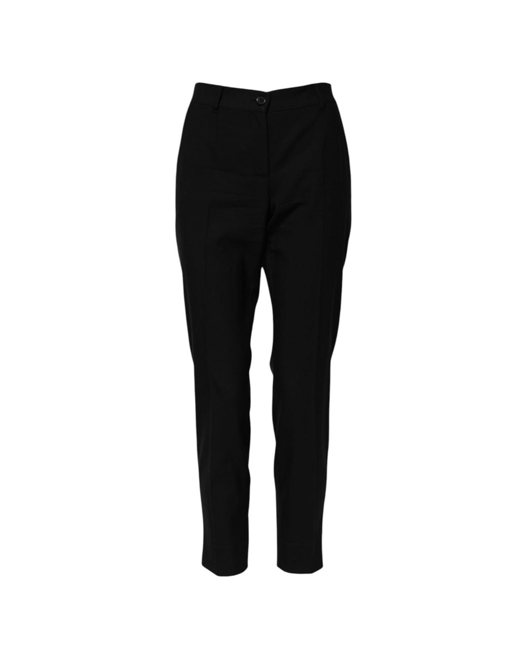 Dolce & Gabbana Black Elegant Tapered Virgin Wool Trousers