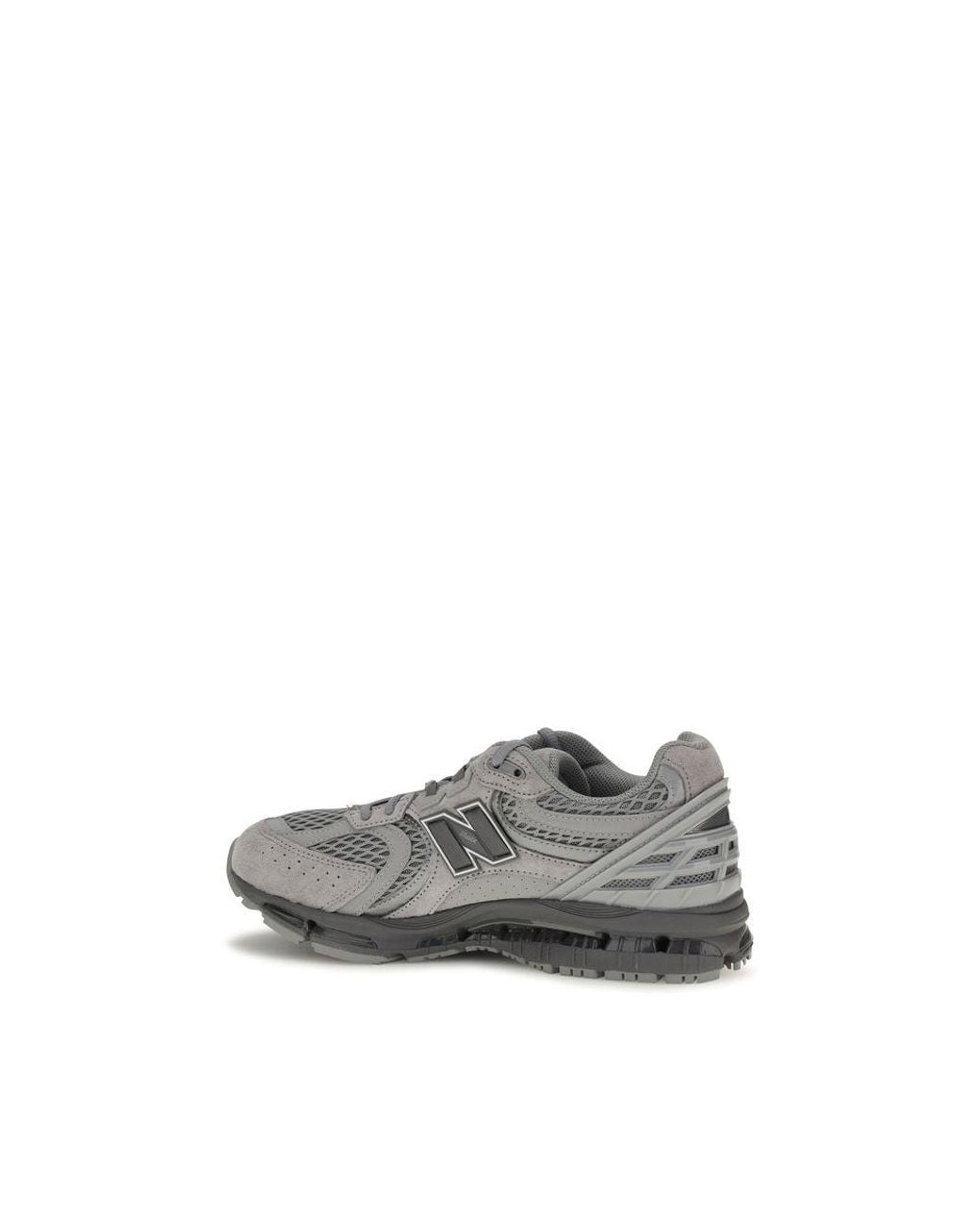 New Balance Gray Fabric Athletic Sneakers for men