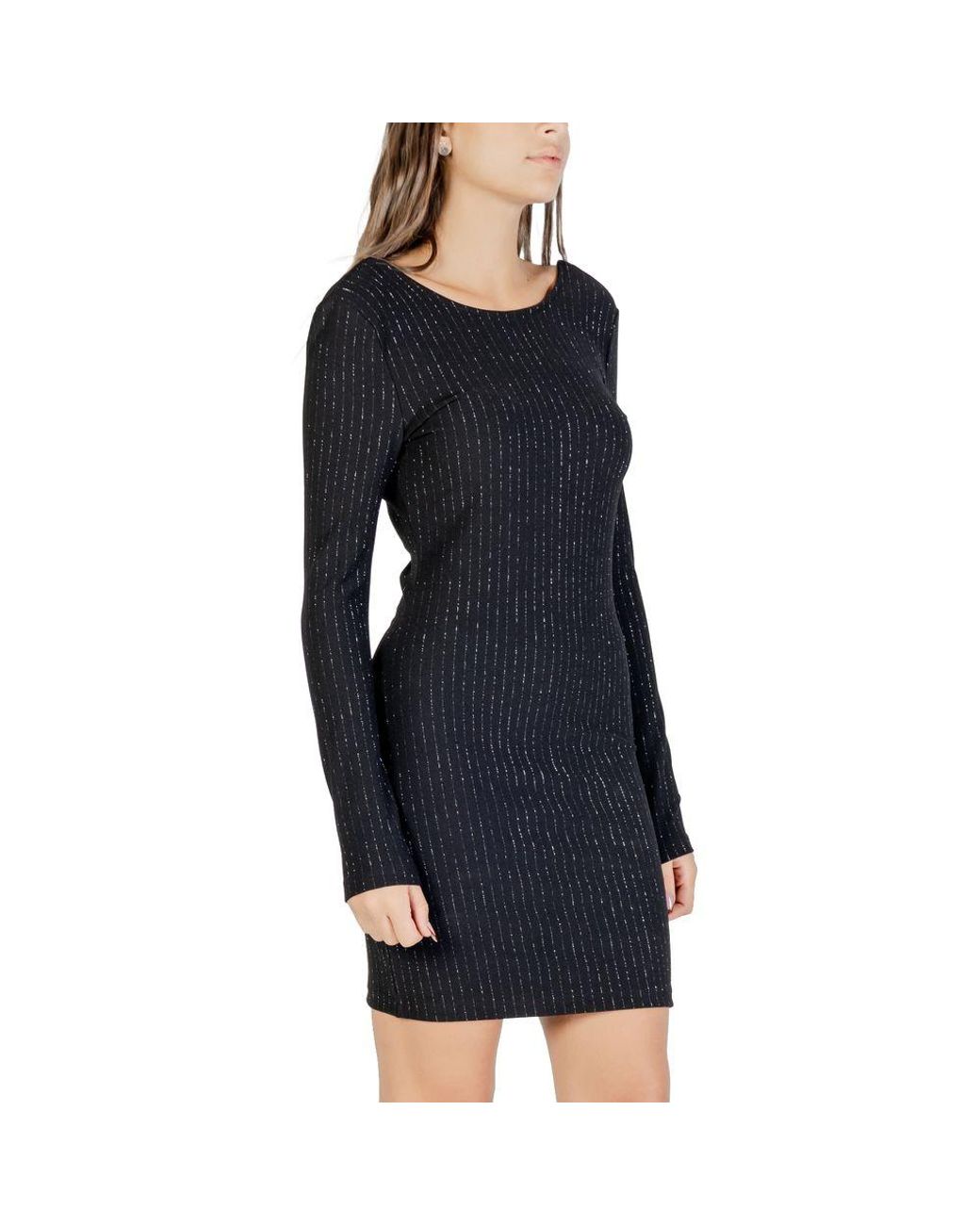 Jacqueline De Yong Black Polyester Short Dress
