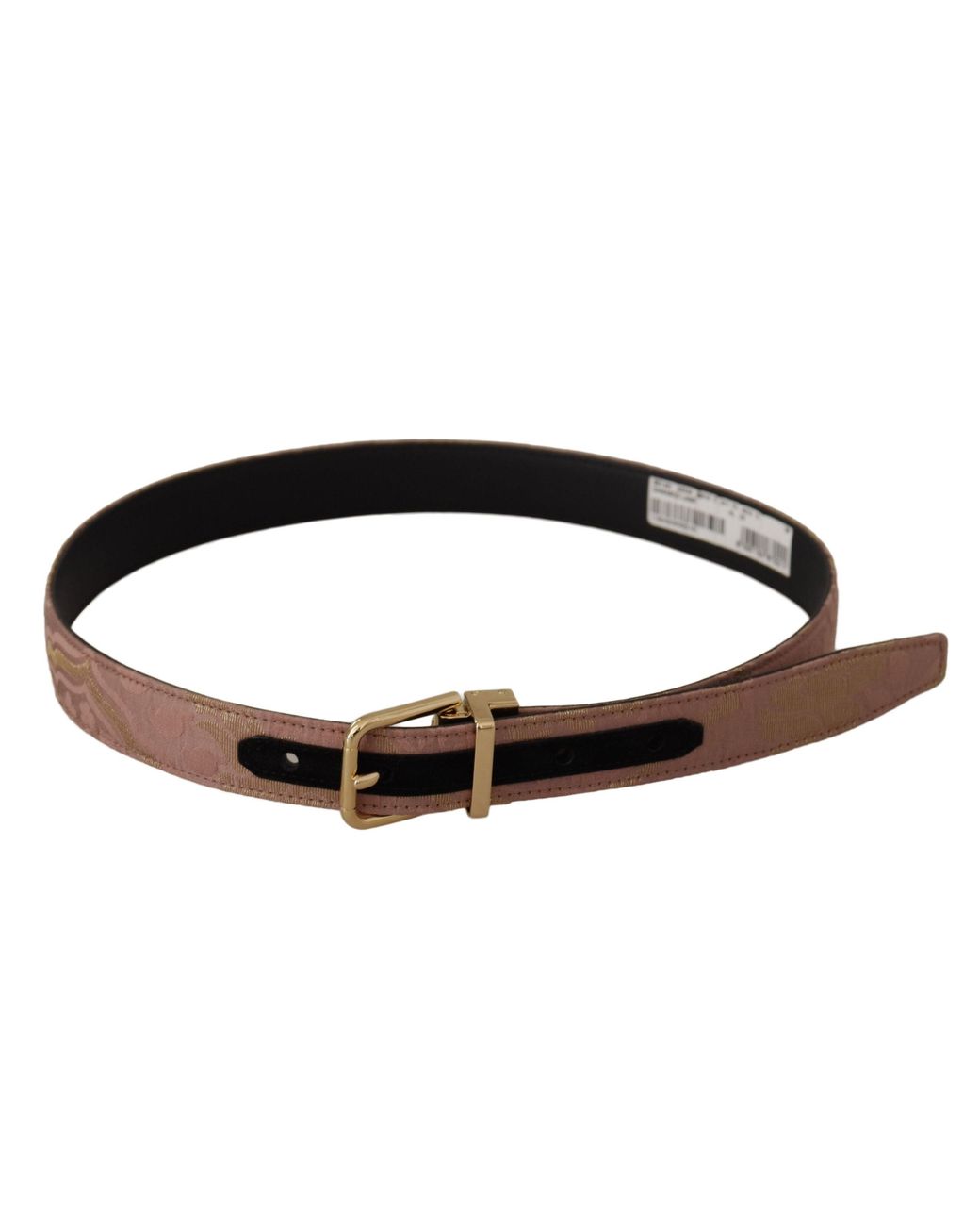 Dolce & Gabbana Black Chic Rose Leather Belt With Logo Buckle