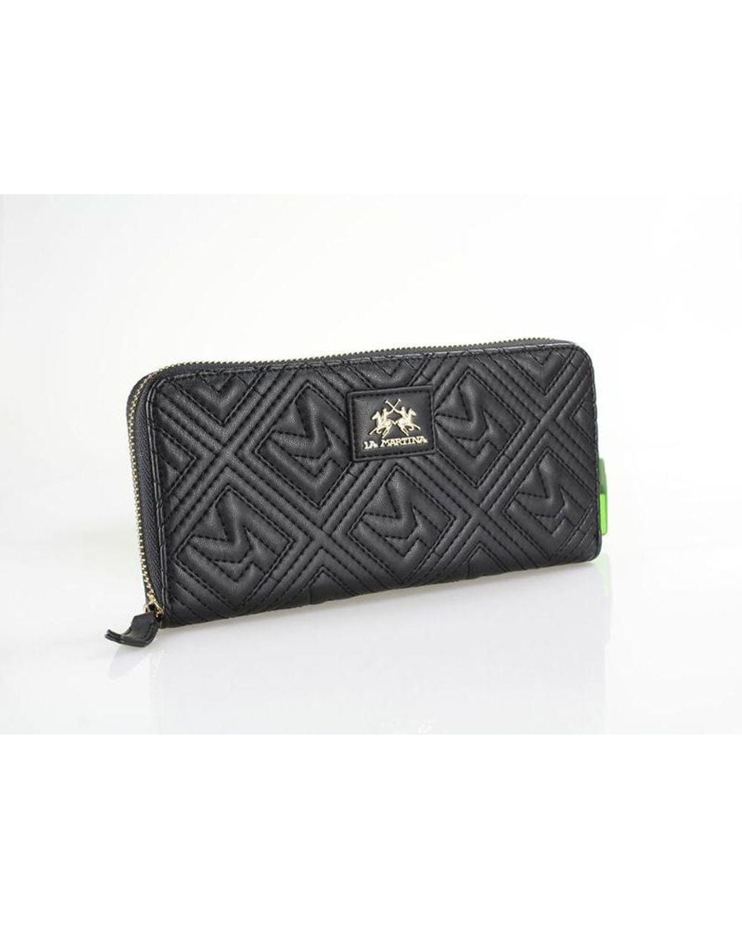 La Martina Black Polyethylene Wallet
