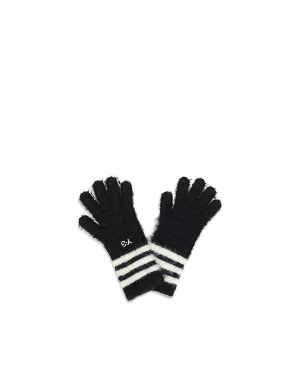 Y-3 Black Recycled Polyamide Gloves - M for men