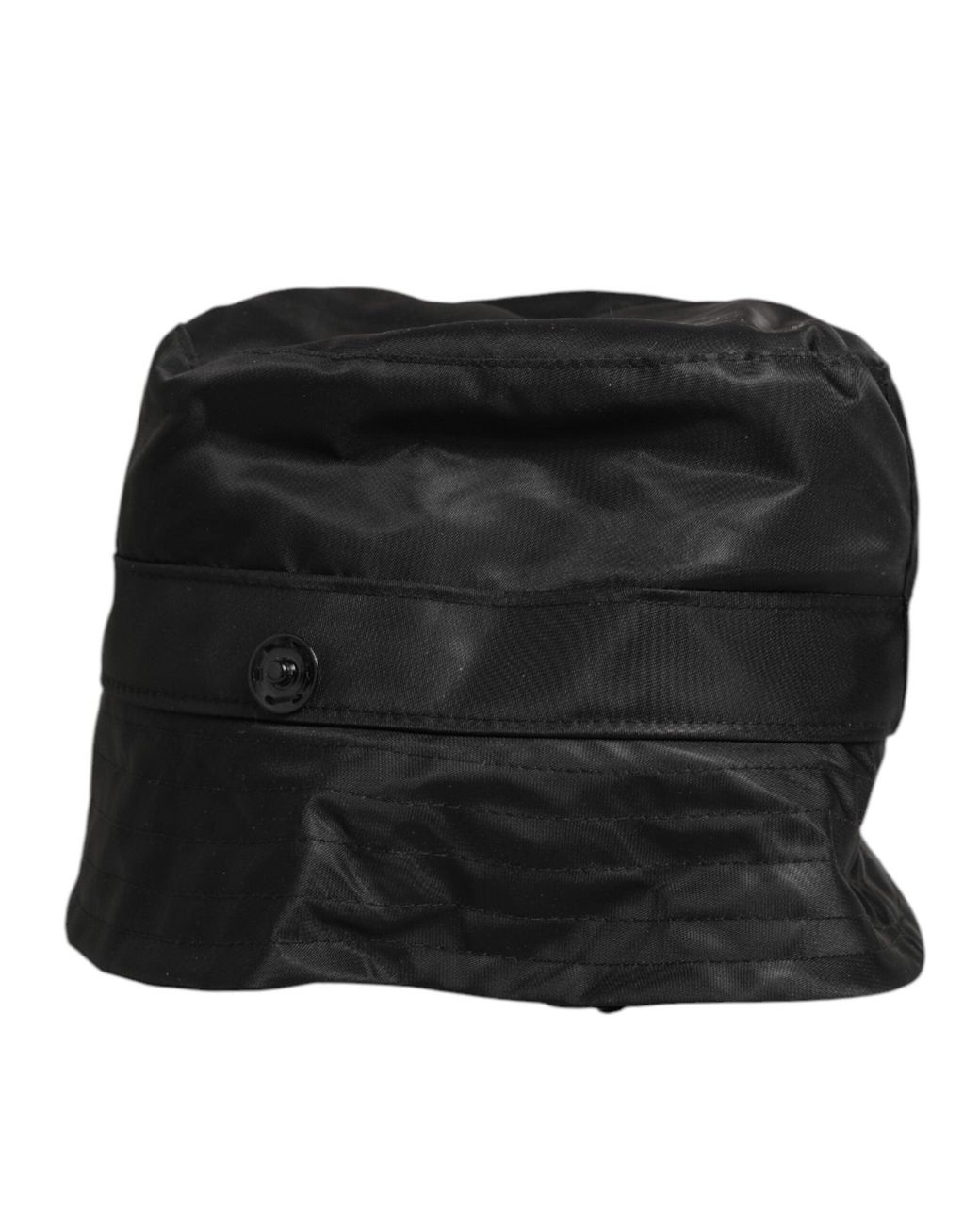 Dolce & Gabbana Black Pvc Wide Brim Bucket Capello Hat Co+Pa+Pvc for men