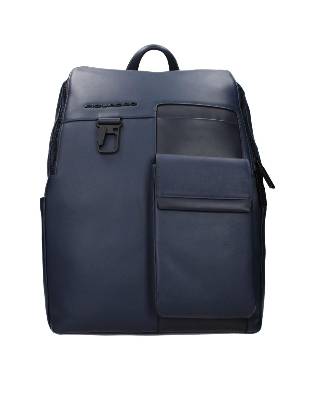 Piquadro Blue Leather Backpack for men