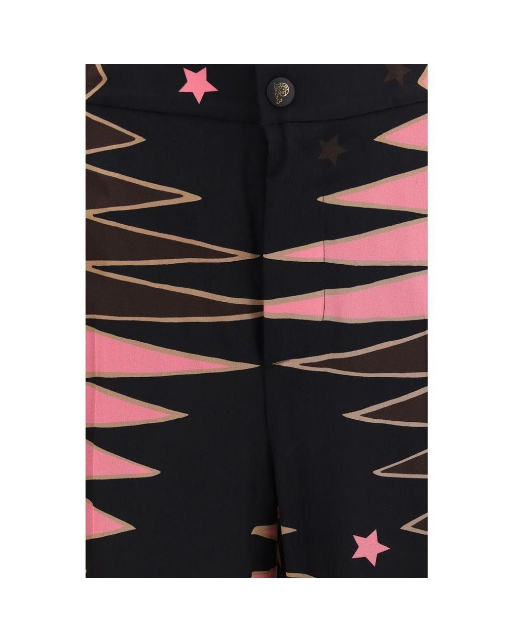 Emilio Pucci Red Multicolor Silk Casual Pants