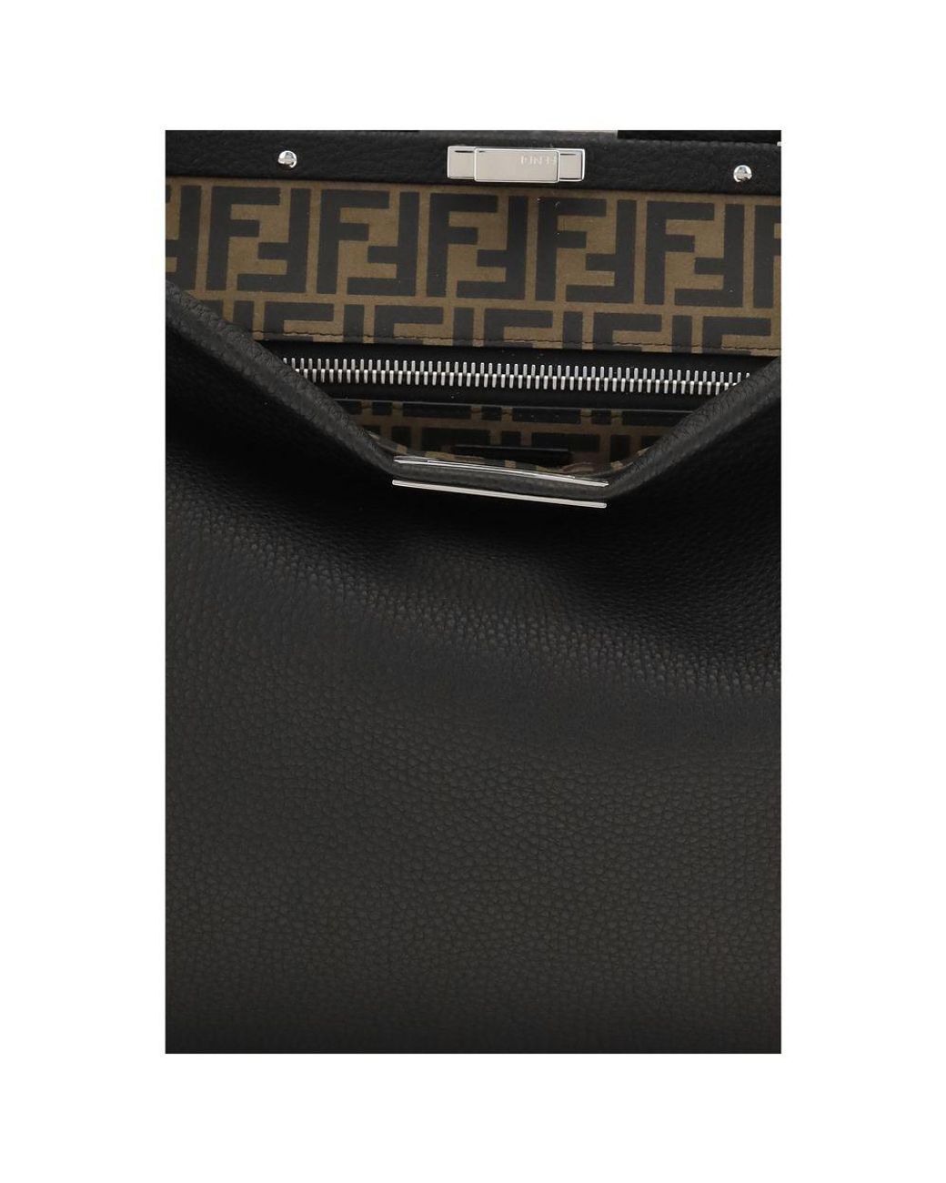 Fendi Black Calf Leather Bos Taurus Shoulder Bag for men
