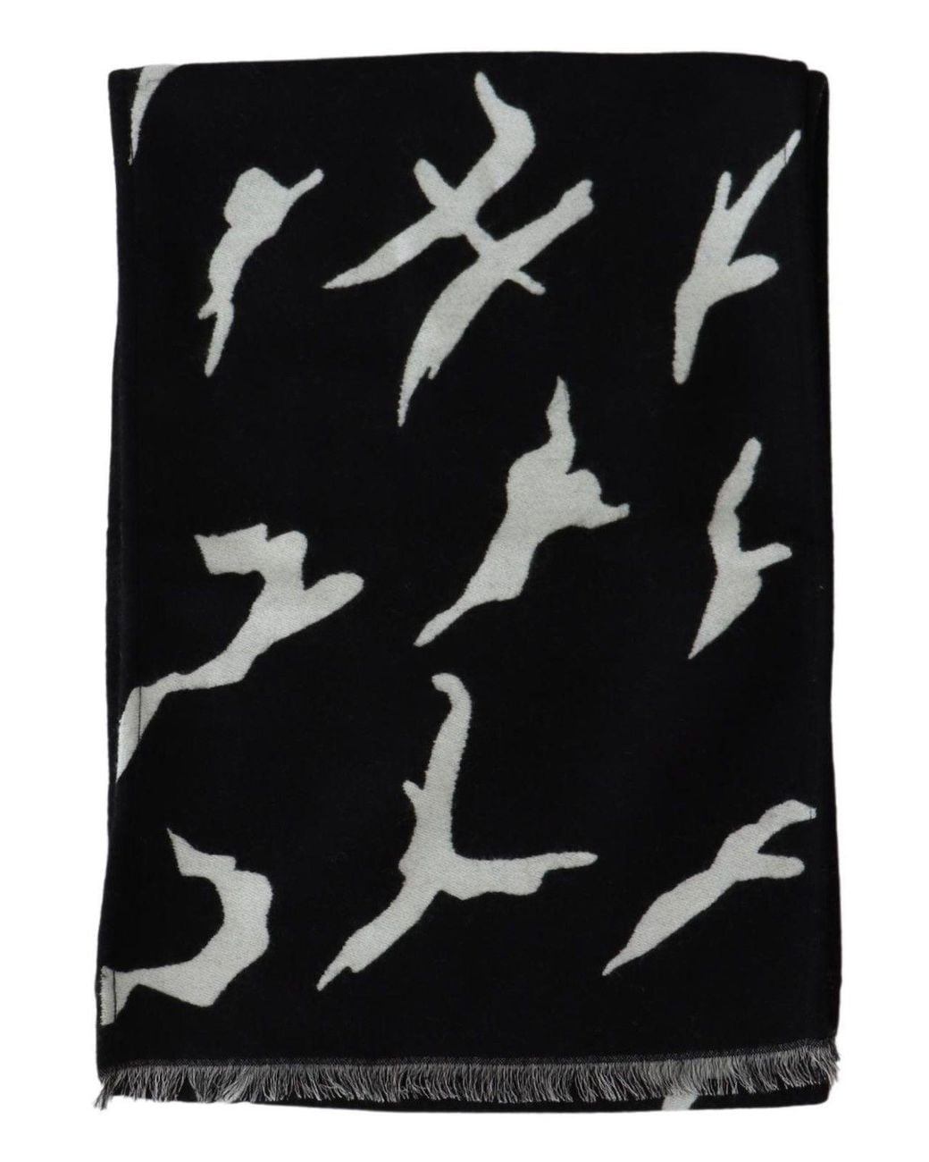 Givenchy Black Wool Winter Warm Scarf Wrap Shawl