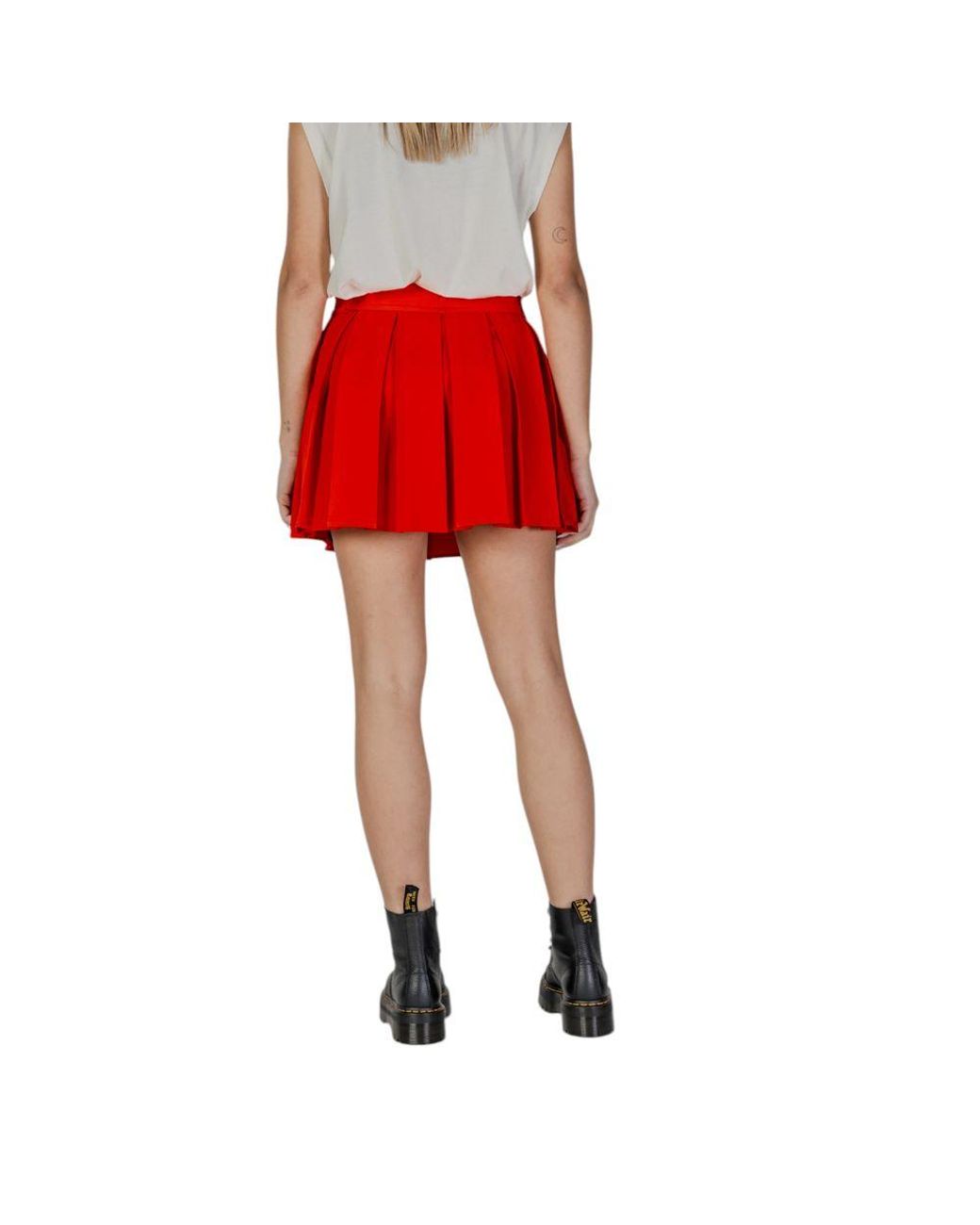 ONLY Red Recycled Polyester Skirt