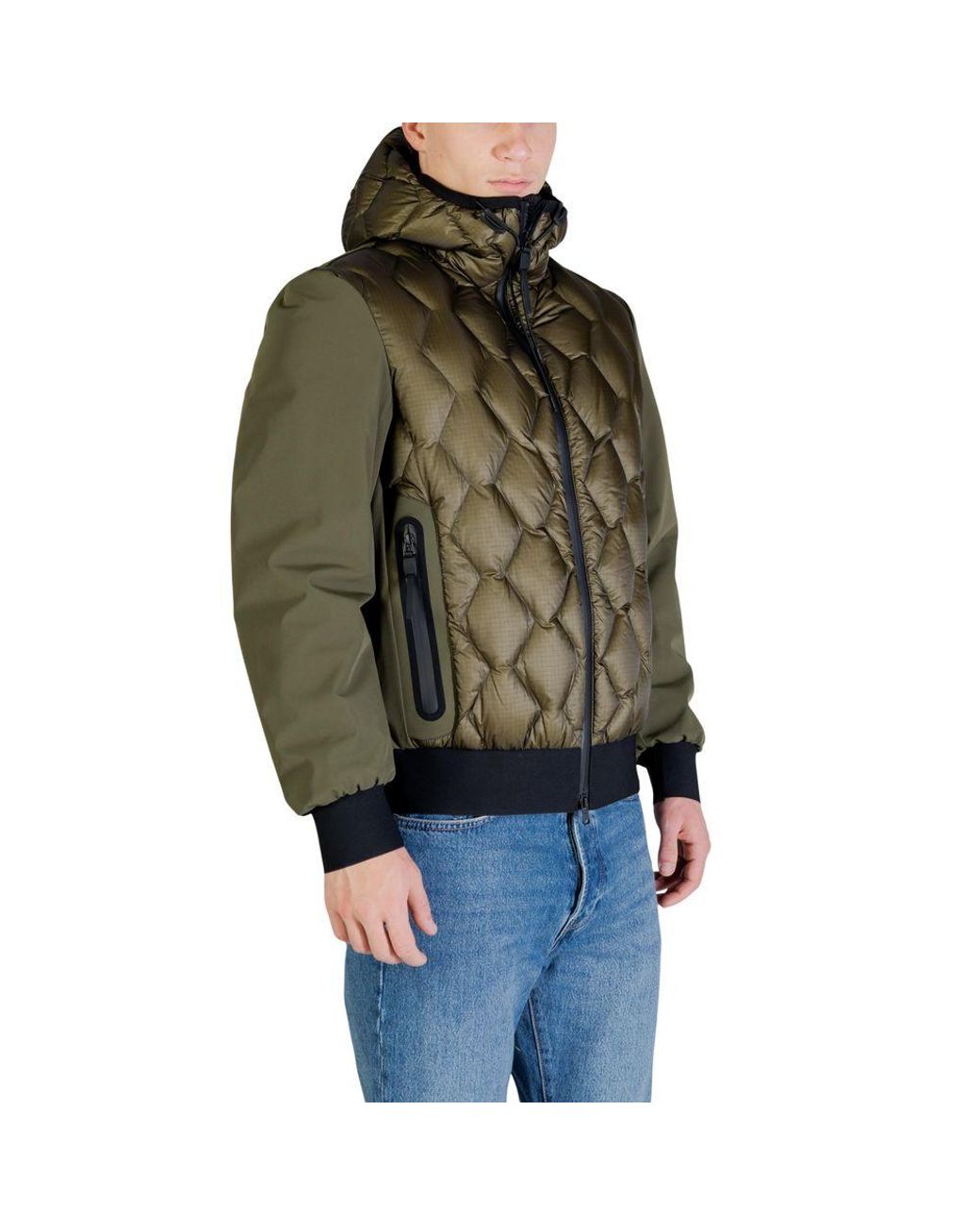 Peuterey Green Polyamide Coat Clothing for men