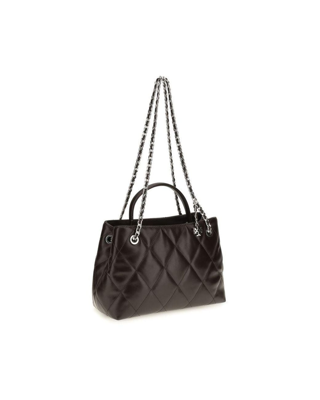 Tory Burch Black Brown Calf Leather Bos Taurus Shoulder Bag