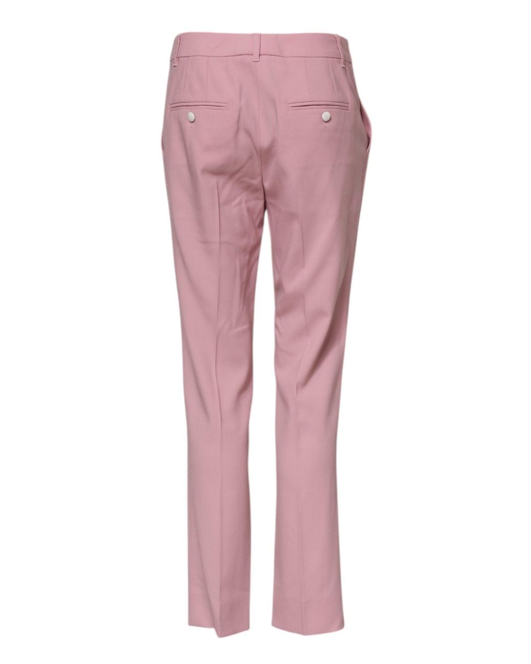 Dolce & Gabbana Pink Straight Leg Cropped Pants