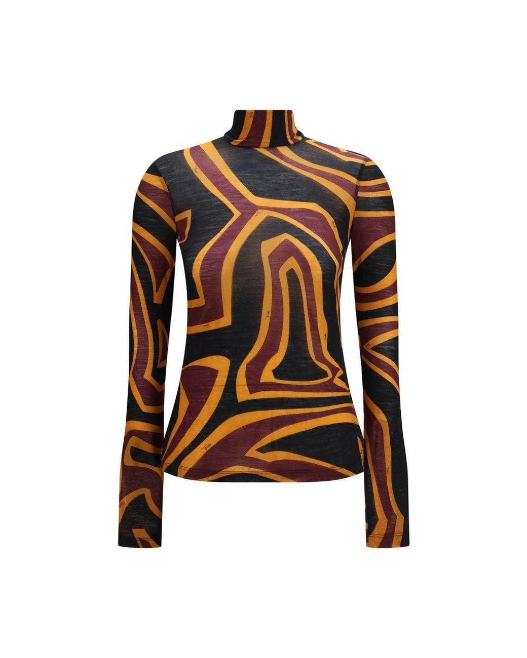 Emilio Pucci Brown Multicolor Wool Oves Aries Shirt