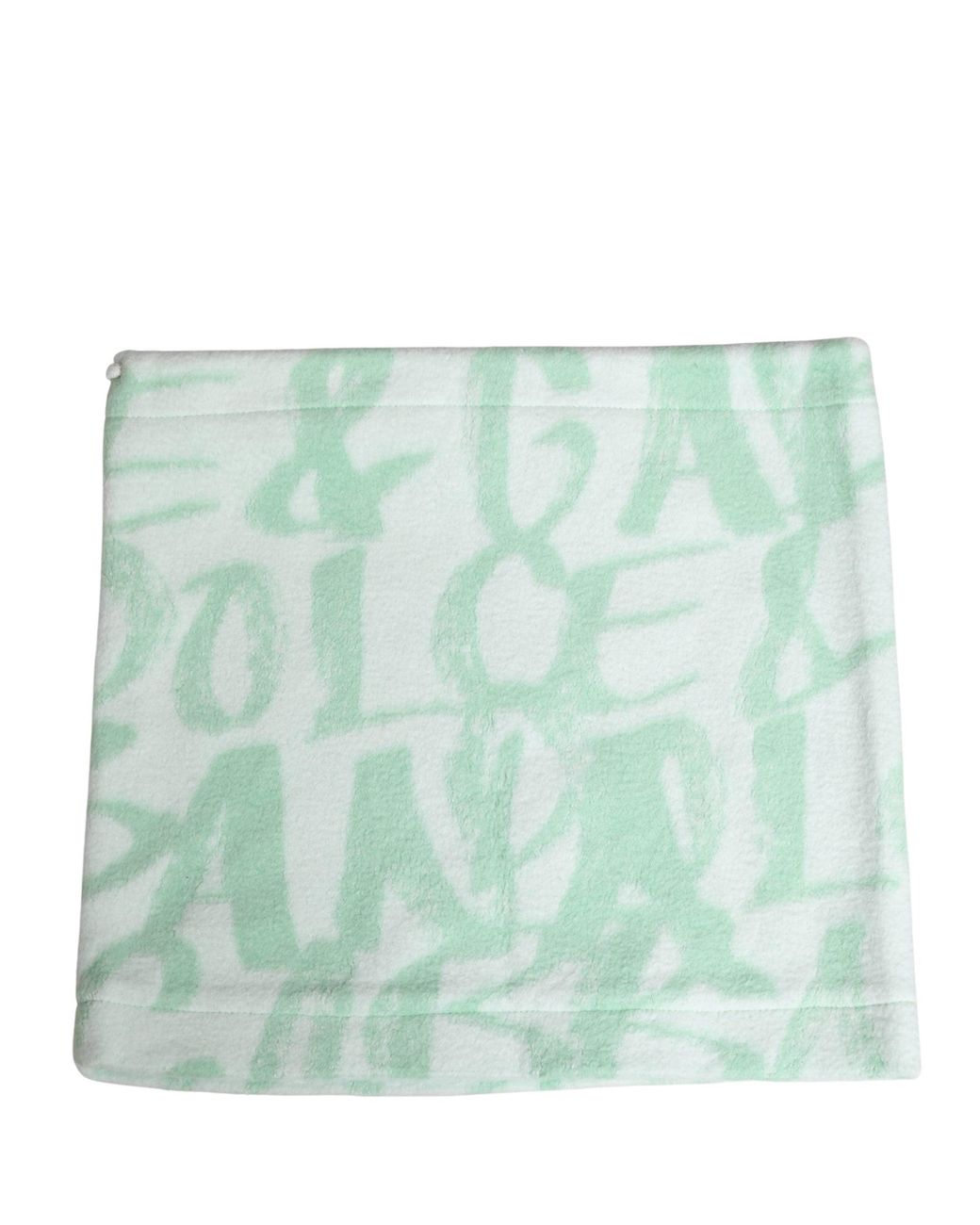 Dolce & Gabbana Green Logo Print Nylon Neck Warmer Hat for men