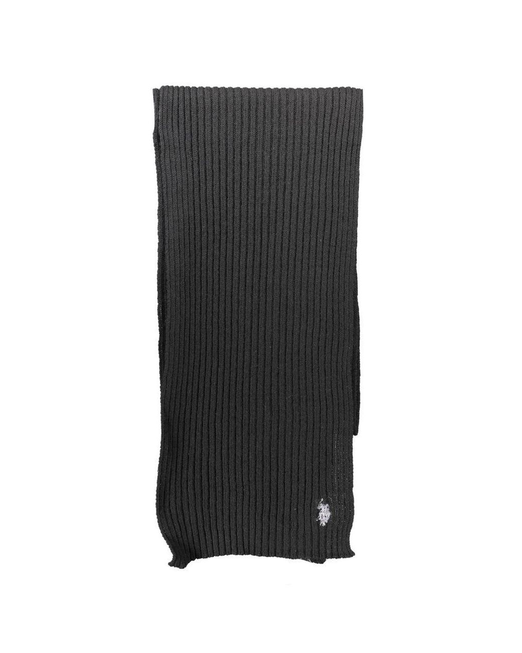 U.S. POLO ASSN. Black Wool Men's Scarf for men