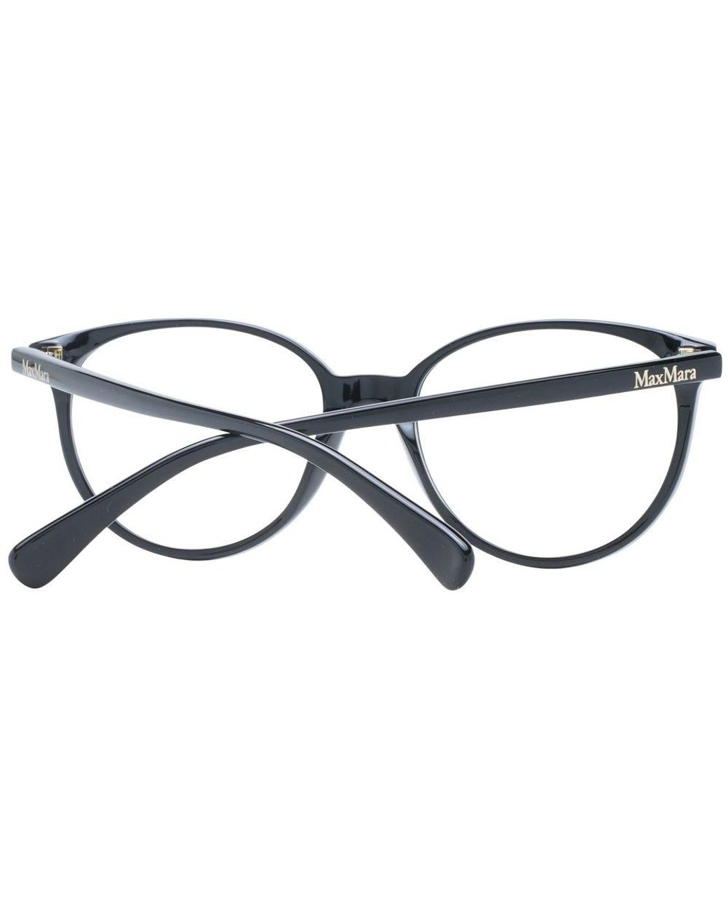 Max Mara Metallic Black Plastic Glasses (frames) for men