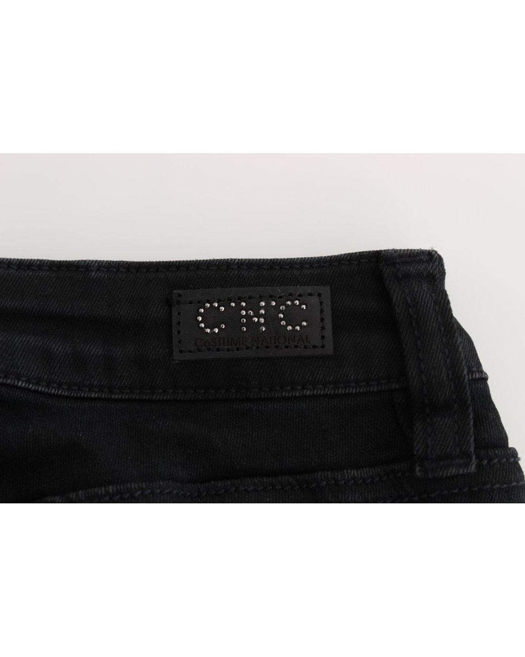 CoSTUME NATIONAL Black Cotton Slim Fit Denim Jeans
