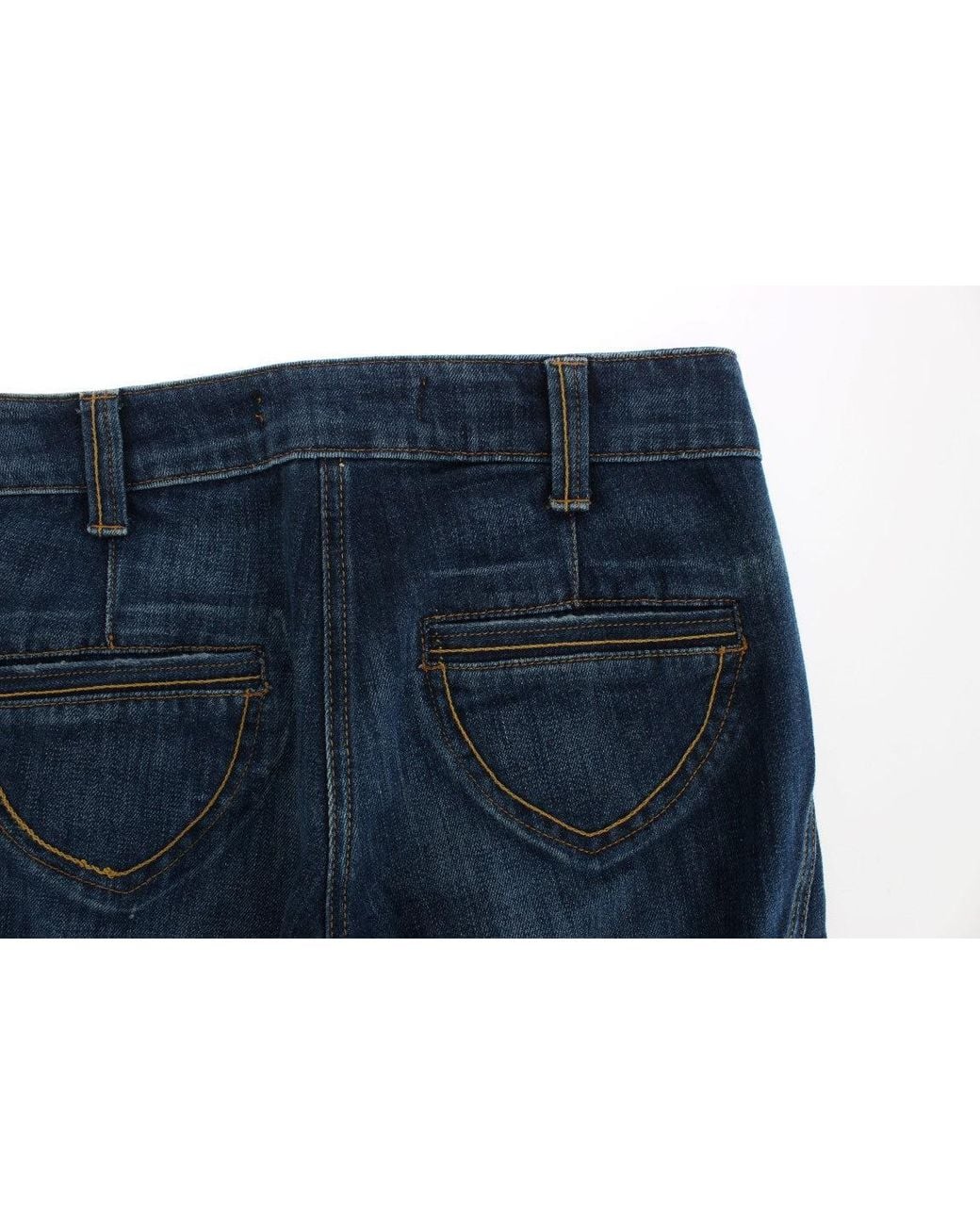 Roberto Cavalli Blue Cotton Stretch Low Waist Jeans