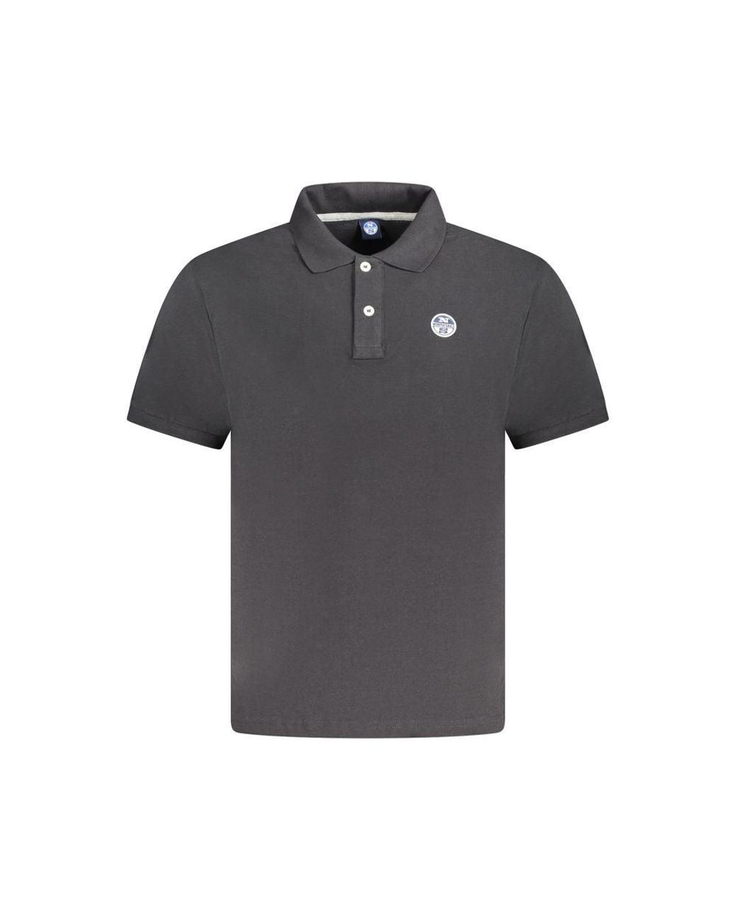 North Sails Black Cotton Polo Shirt for men
