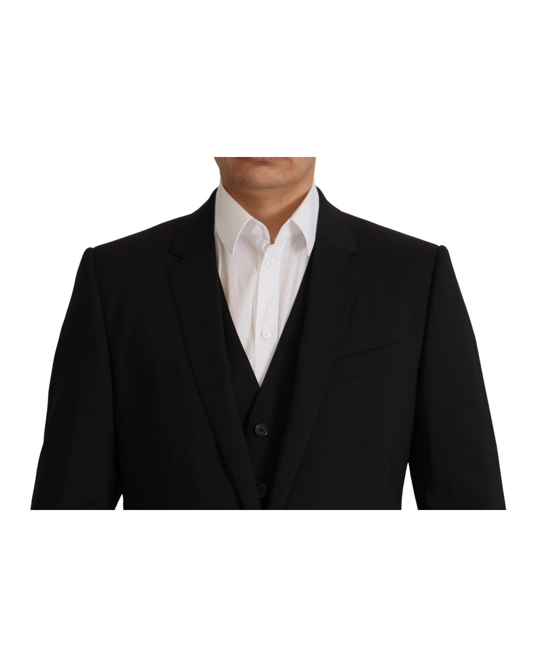 Dolce & Gabbana Black Jacket Vest 2 Piece Martini Blazer for men