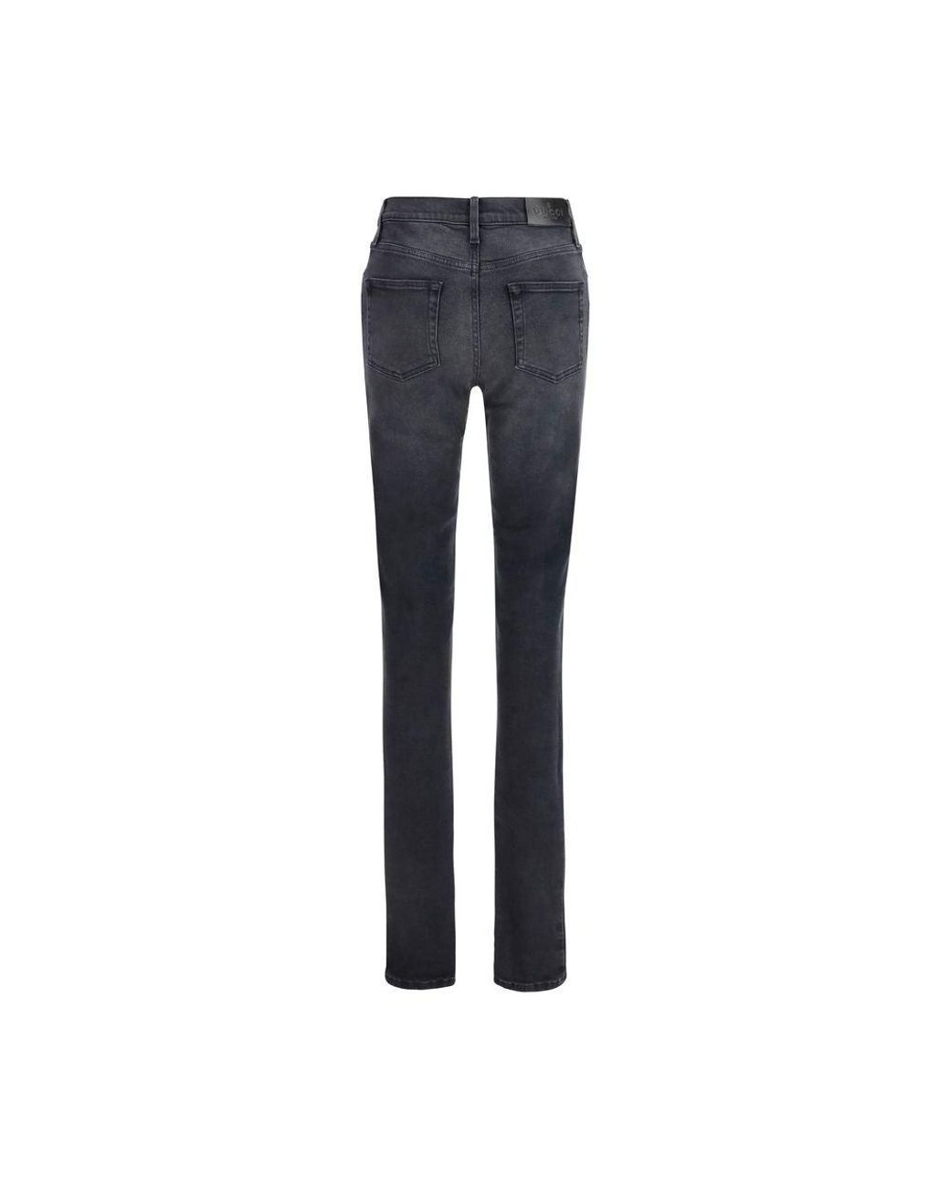 Gucci Blue Black Cotton Skinny Jeans