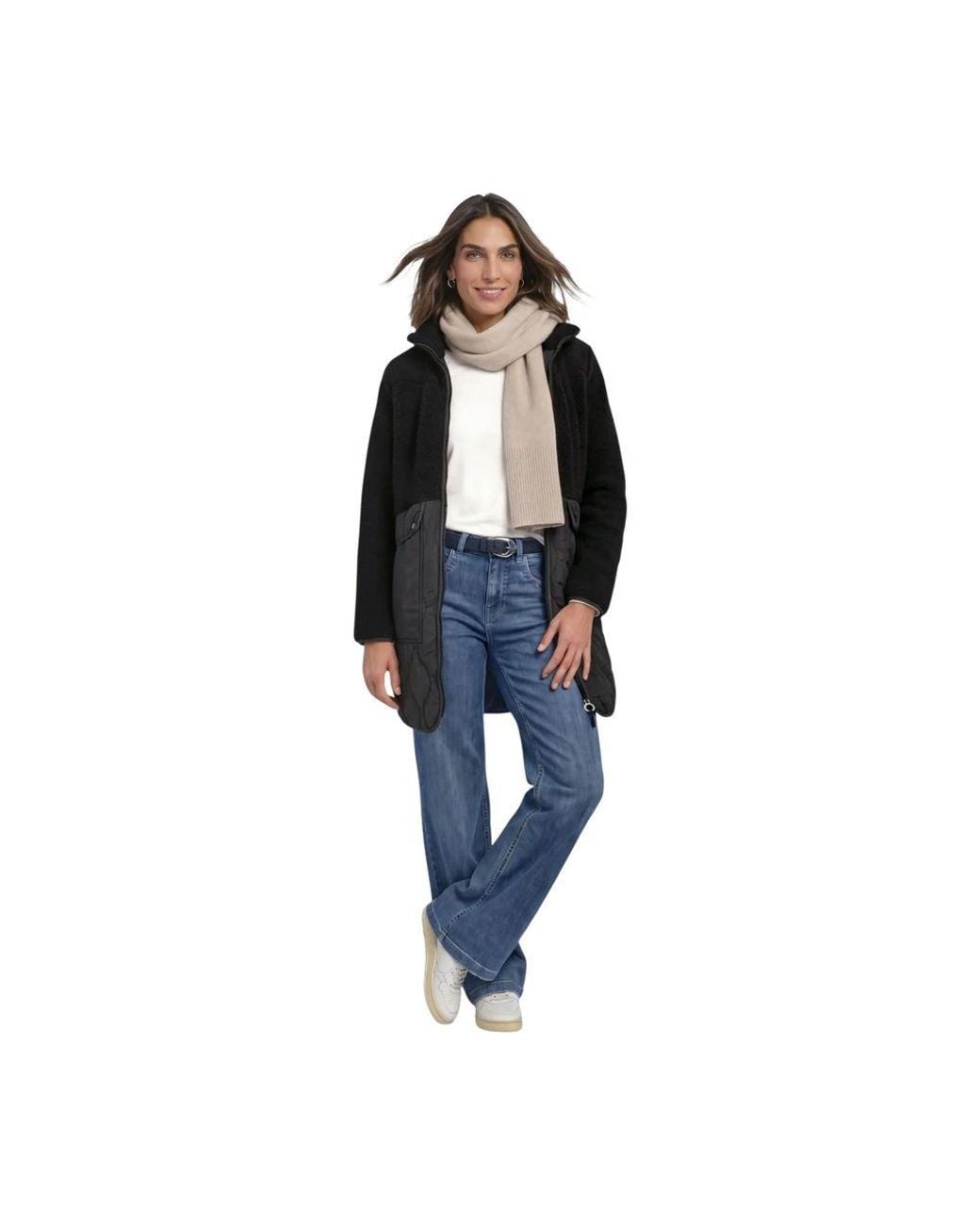 Street One Black Polyester Coat