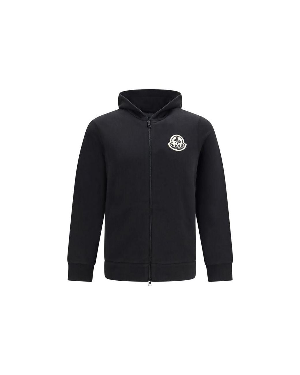 Moncler Blue Black Cotton Sweatshirt for men
