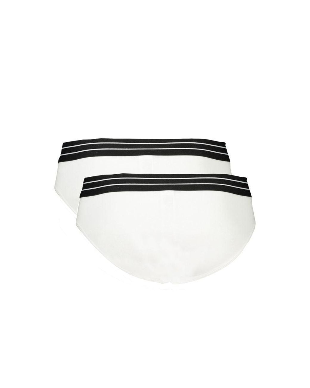 Roberto Cavalli Black White Cotton Men's Briefs for men