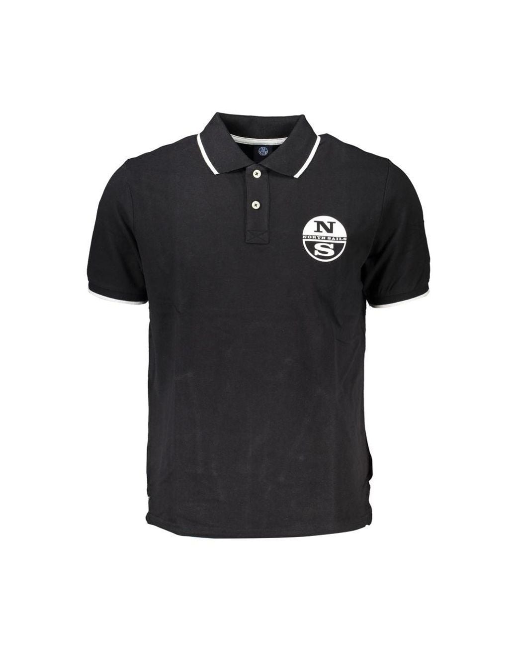 North Sails Black Cotton Polo Shirt for men