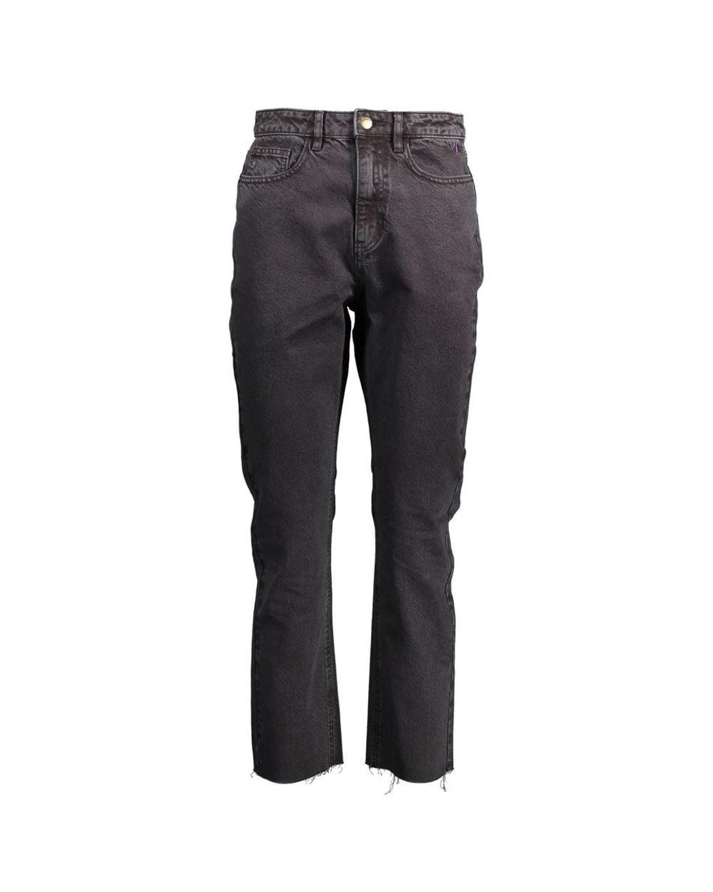 Desigual Gray Black Cotton Jeans