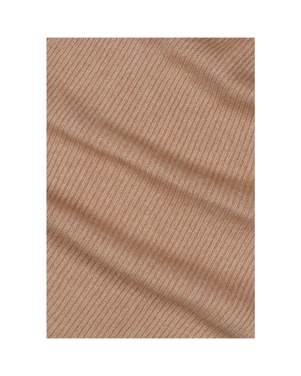 Pieces Brown Beige Recycled Polyester Scarf