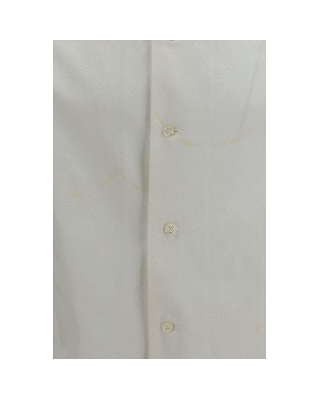 Prada White Cotton Dress Shirt for men
