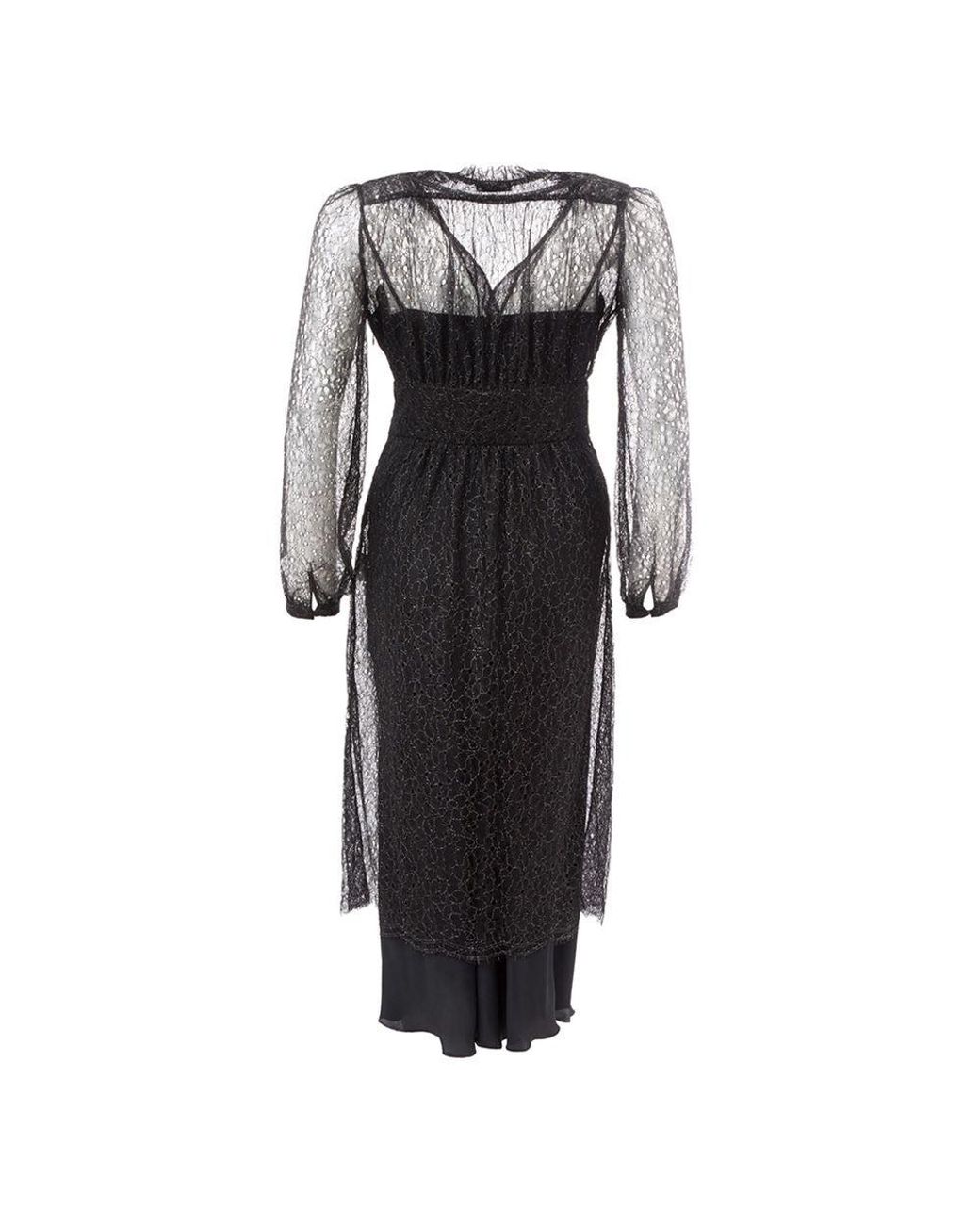 Lardini Black Elegant Nylon Dres
