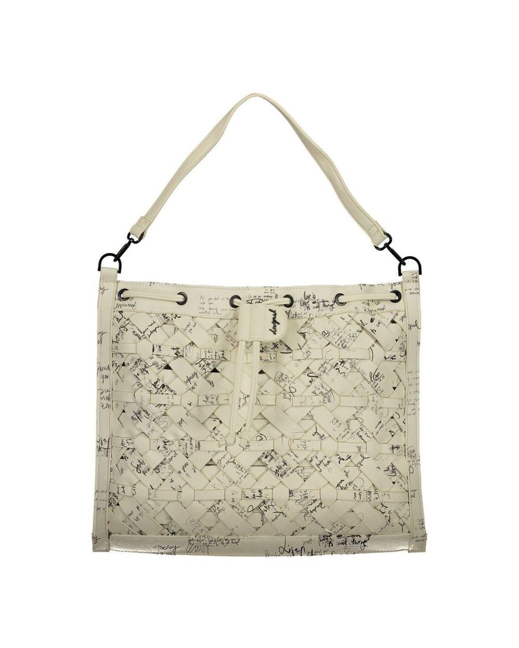 Desigual Metallic Bianco Polyurethane 's Backpack