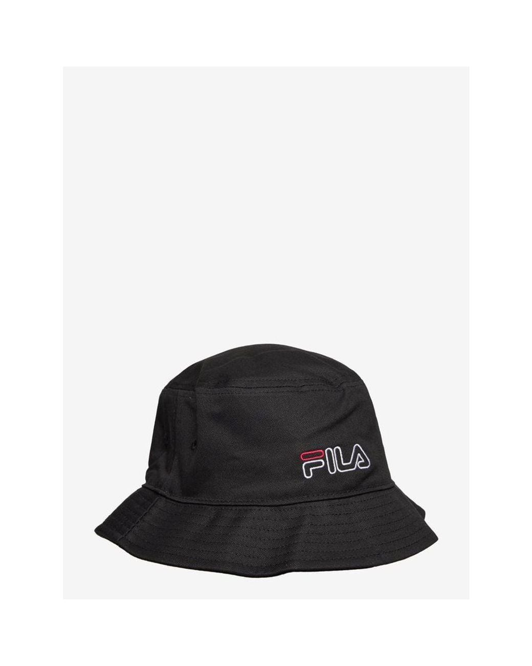 Fila Black Cotton Bucket Hat