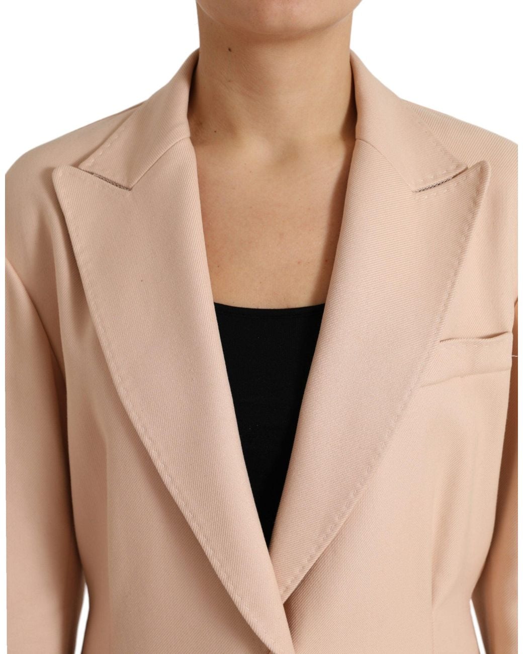 Dolce & Gabbana Natural Cotton Single Breasted Long Coat Jacket